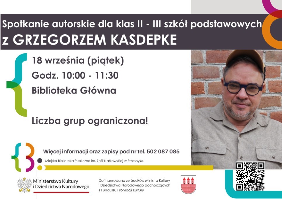 Spotkanie autorskie z Grzegorzem Kasdepke - zaproszenie